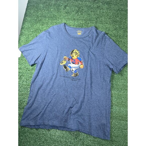 Polo Ralph Lauren Polo Bear T-Shirt Limited Edition Men Size L Blue - Picture 1 of 8